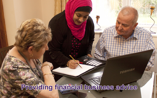 Providing finance and business advice